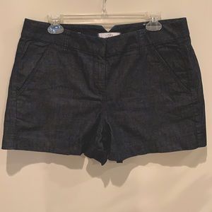 Loft Dark Denim Twill Shorts